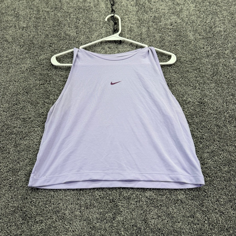 Nike Dri-Fit Tank Womens XL Purple Nike Pro Cropped Workout Top